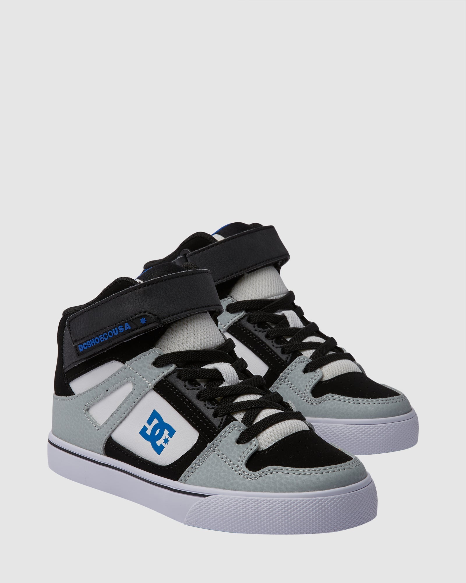 Kids 4 16 Pure High Top Ev Shoes WHITE GREY BLUE 11 DC Shoes