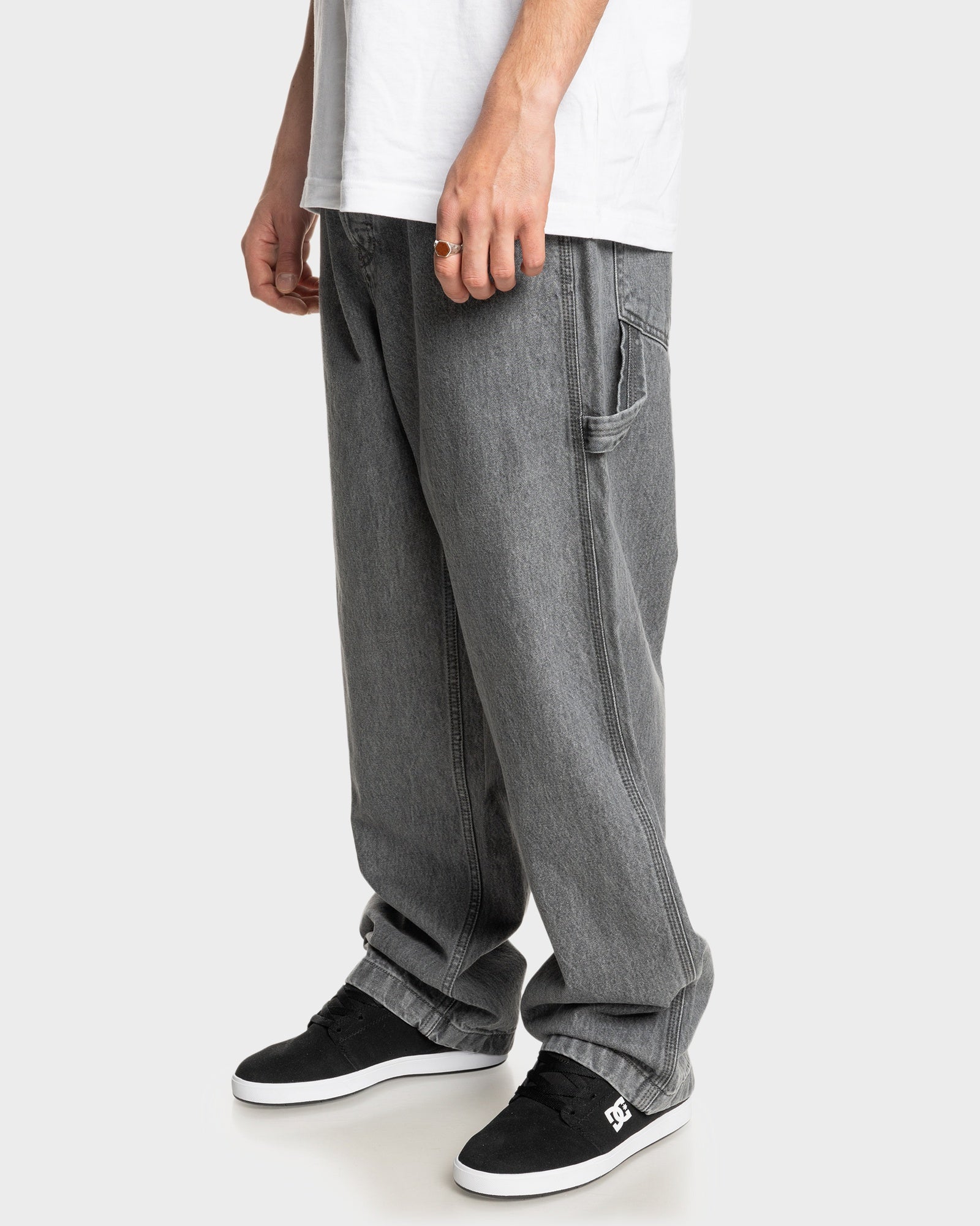 Mens Worker Baggy Relaxed Fit Jeans